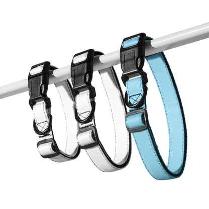Hundehalsband Hellblau Verstellbar – Leichtes Halsband für Hunde