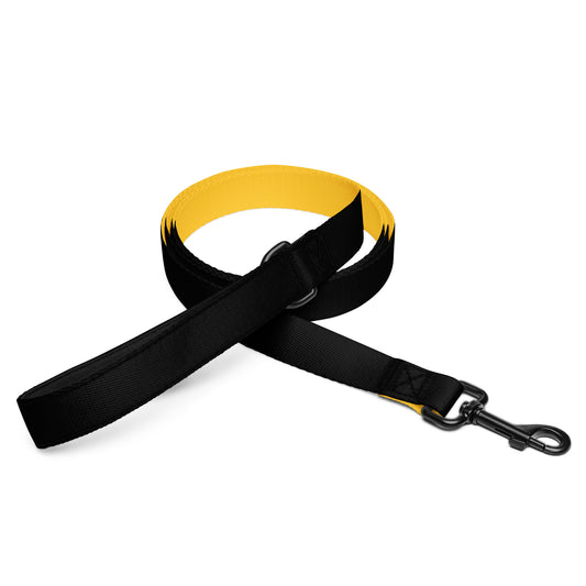 Hundeleine 1,8m schwarz mit gelben Akzent